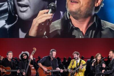 “I never thought I’d hear anyone do this song justice but Elvis himself,” one fan whispered, eyes wide like they’d seen a memory come to life. “But man, Blake Shelton—he owned it. Every second gave me chills.” The crowd was still buzzing, caught in the echo of Blake’s voice as it breathed new life into Elvis Presley’s 1969 classic, like the song had been waiting all these years for this exact moment. This wasn’t just a cover—it was a jolt to the heart, a twist in the script that made even the most die-hard Elvis fans stop in their tracks and tip their hats.