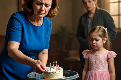 At my daughter’s birthday, my mother-in-law pushed the cake away, saying, “She doesn’t deserve this.” My husband just stood there, saying nothing. My daughter looked like she was about to cry—but then she grinned, pulled out her tablet, and said, “Grandma, I made you a video.” What happened next left the room silent.