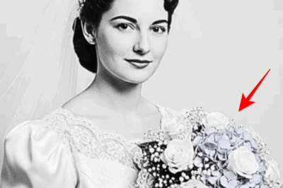 It was just a wedding portrait — but take a close look at the bouquet she’s holding in her hands