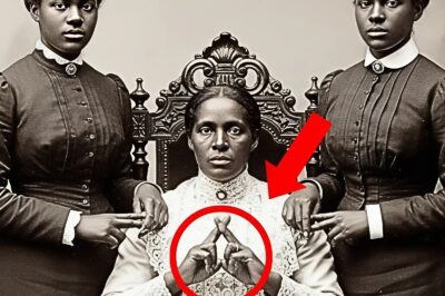 It was just a portrait of a mother and her daughters — but look more closely at their hands.