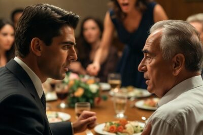 At the dinner, my son-in-law tapped my shoulder and said, “My parents don’t want you at our wedding, you can stream it online.” I sat quietly, smiling, then my daughter stood up, angry, and replied to him, “Then find yourself a new wife and a new job.” What happened next was unbelievable…