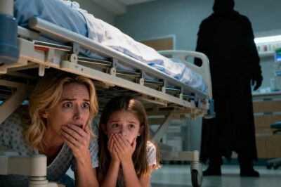 I had just given birth when my eight-year-old daughter ran into the hospital room, her eyes wide and alert. She closed the curtains, then whispered right against my ear: “Mom… get under the bed. Right now.” My heart clenched, but I did as she said. The two of us lay close together beneath the bed, trying to keep our breaths as quiet as possible. Suddenly, heavy footsteps entered the room. Just as I tried to look out, she gently covered my mouth—her eyes filled with a fear I had never seen before. And then…