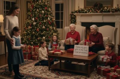 My Parents Said, “Santa Claus Only Gives Gifts To The Grandchildren Who Are Truly Loved By Their Grandparents.” Then All The Grandkids Received Presents Except My Daughter. I Forced A Smile, Put Her Coat On, And Drove Away. One Week Later I…