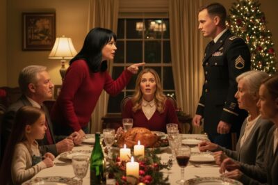 MY SISTER SLAPPED MY BABY AT CHRISTMAS DINNER- SAID I WAS “OVERREACTING.” EVERYONE JUST SAT THERE BUT THEN MY MILITARY COMMANDER HUSBAND STOOD UP-LOOKED HER DEAD IN THE EYE AND SAID”GET OUT.”SHE NEVER CAME BACK…