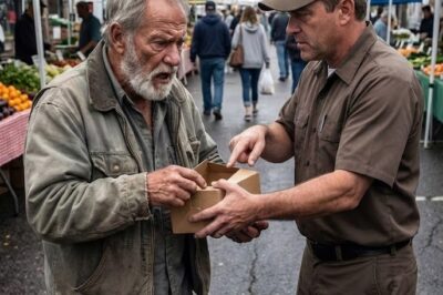 For over four years, my daughter-in-law kept saying my son was “overseas for work.” then one morning at the market, a delivery driver suddenly handed me a package. “Are you Nash’s father? It’s yours now. Just open it alone.” What was inside the package made my blood boil…